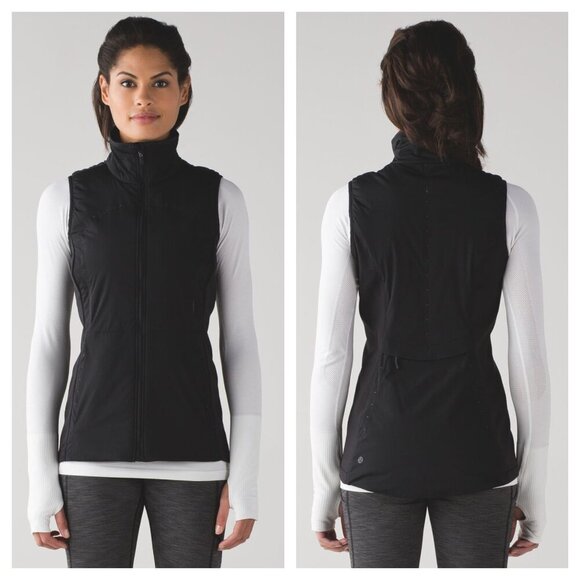 Lululemon Run For Cold Vest Black Women's 4 PrimaLoft Insulated Water Repellent - Picture 6 of 8